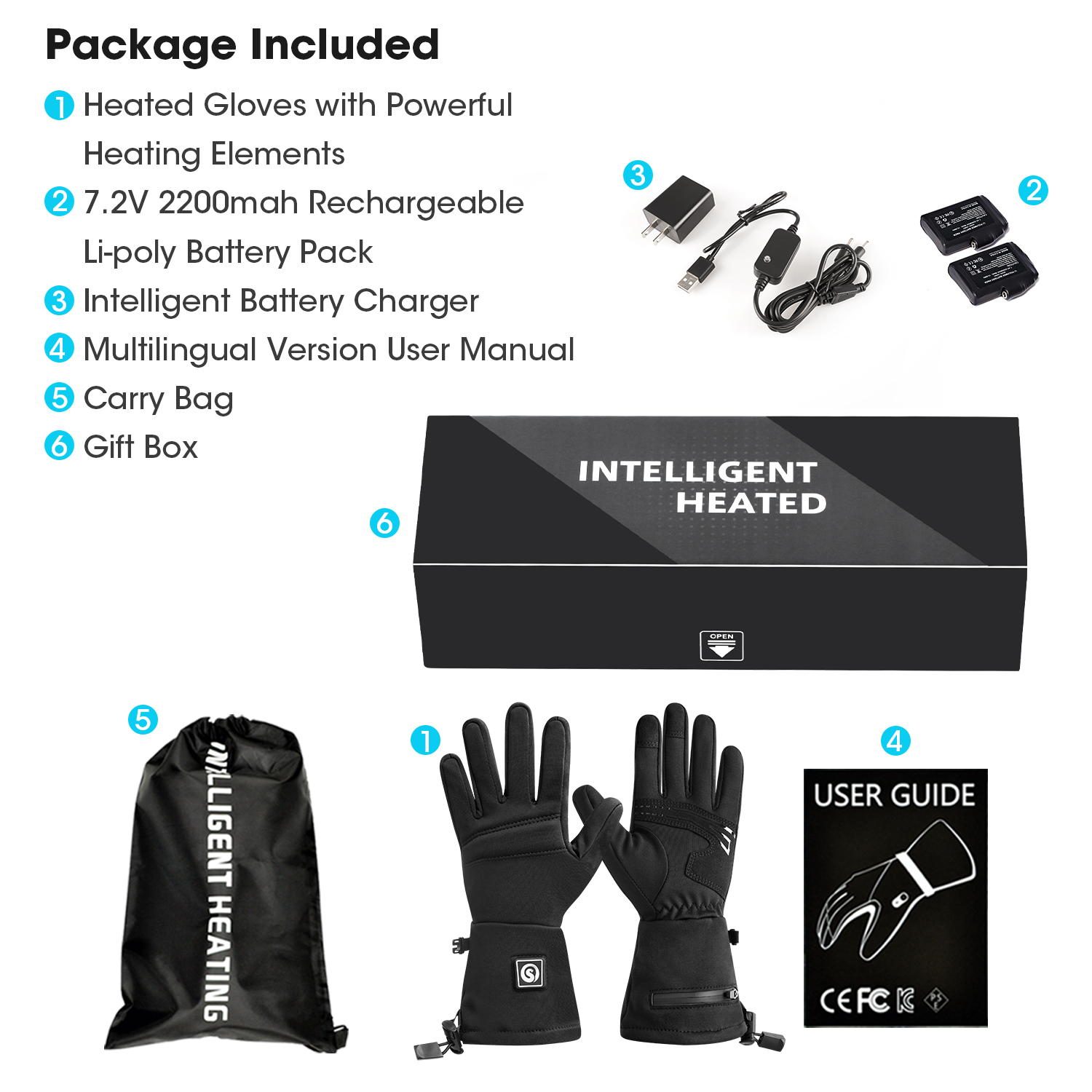 SNOW DEER Heated Gloves for Women Men Rechargeable Waterproof,Glove Liners Ski Snow Gloves for Cold Weather Winter Hand Warmers