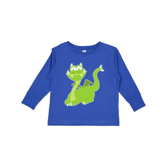 Inktastic Green Dragon Boys or Girls Long Sleeve Toddler T-Shirt