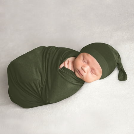 UPC: 0846480095125 | Sweet Jojo Designs Solid Green Woodland Camo Baby Cocoon and Beanie Hat Sleep Sack Set Boy Girl