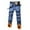 Blue, variant on Men's Winter Fall Straight Jeans, Loose Fit Thermal -Lined Thickened Velvet Denim Pants, Warm Business Casual Trousers