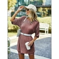 thumbnail image 6 of Avidlove Women Pajamas Set Ribbed Knit Lounge Sets T-shirt with Biker Shorts Matching Outfits Loungewear Sweatsuits, 6 of 8