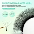 thumbnail image 4 of NAGARAKU 5D W Eyelash W Shape Premade Fans Eyelash Extensions Matte Black 0.07D11, 4 of 9
