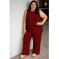 thumbnail image 3 of Moomaya Womens Viscose Jersey 2 Piece Lounge Set - Buttery Soft Tank Top and Wide Leg Pants with Pockets - Ladies Lounge Set, 3 of 7