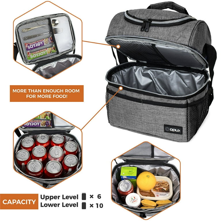 Insulated Lunch Bag For Men Women Thermos Cooler Adults Tote
