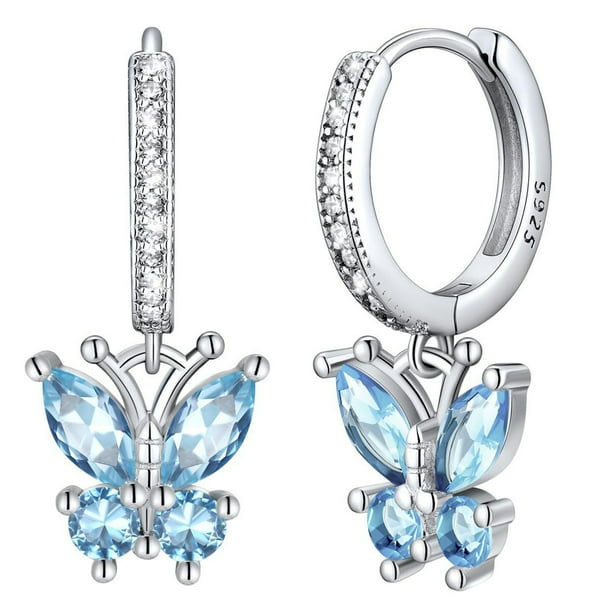 Pendientes de aro para las mujeres de la moda de joyería de cobre con cristales de colores Elegante Dainty Everyday Wear Accesorios de moda Idea