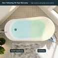 thumbnail image 5 of FerdY Langkawi 59" Acrylic Freestanding Soaking Bathtub with Brushed Nickel Drain, White, F02568BN, 5 of 8
