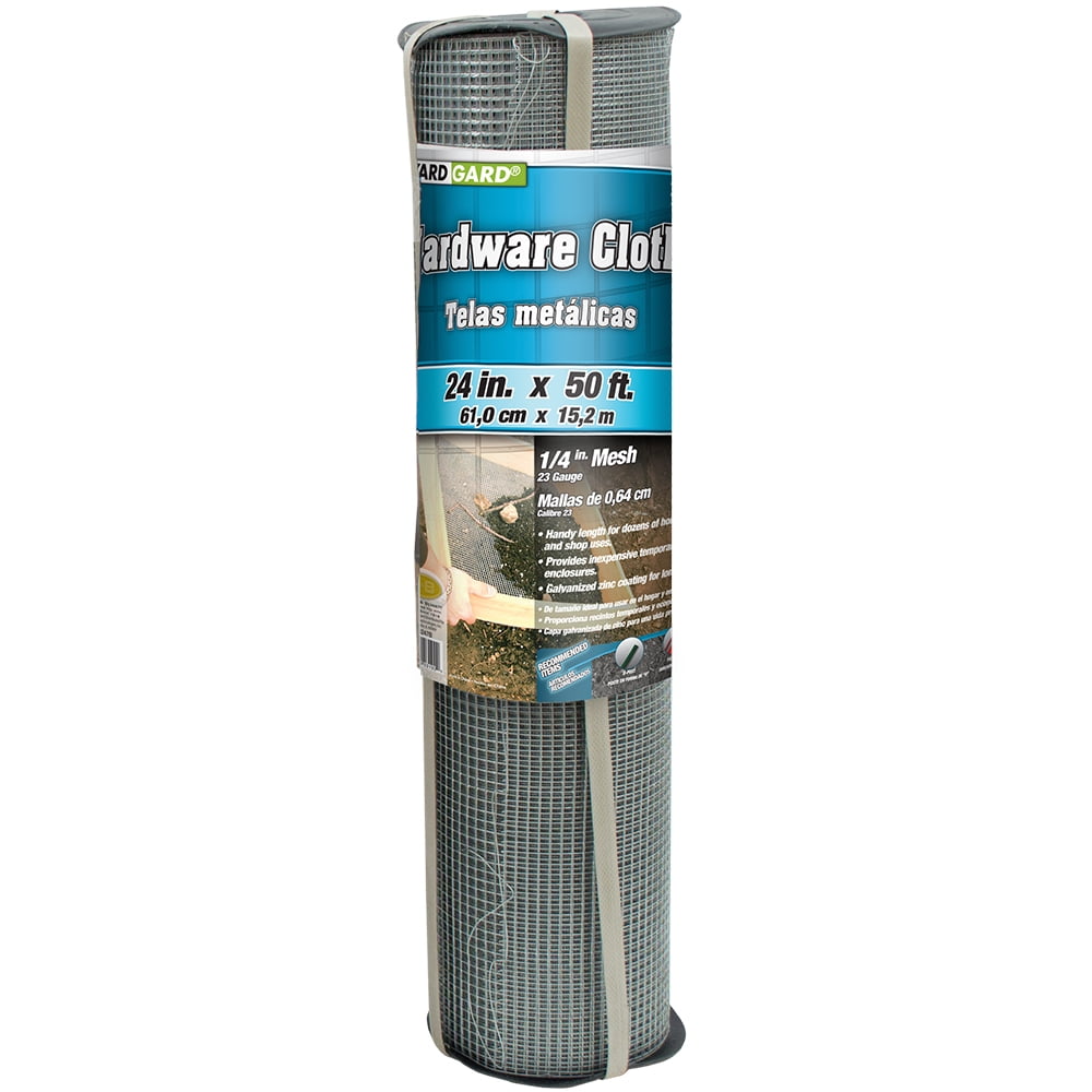 YARDGARD 24Inch x 50Foot 1/4Inch Galvanized Mesh Hardware Cloth