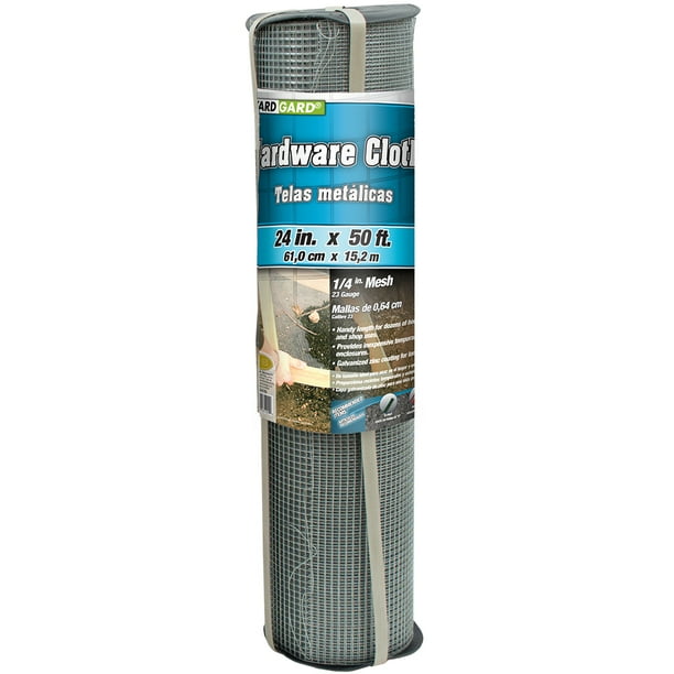 YARDGARD 24Inch x 50Foot 1/4Inch Galvanized Mesh Hardware Cloth