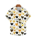 thumbnail image 2 of Kaemgyyd Shirts for Men Fashion Short Sleeve Beach Tops Valentine's Day Heart Summer Blouse Casual Button down Clothes, 2 of 3