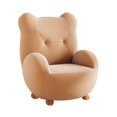 thumbnail image 4 of Sofá Individual, Silla, Cómodo Sofá De Suelo Con Relleno De Esponja Para El Hogar, Dormitorio, Oficina, Color Caqui, 4 of 10