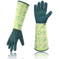 thumbnail image 1 of Guantes de jardinería de cuero rosa para mujer Guantes profesionales extendidos Jardín de poda de rosas Regalo para madre y abuela. Afortunado Sencillez, 1 of 1