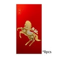 thumbnail image 2 of Steadline 8pcs Year of the Horse Red Envelopes Set Traditional Spring Festival Money Pack 17x9cm Red Foil New Year Envelopes Holiday Gift Set Christmas Party Supplies, 2 of 7