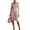 Pink, variant on Women's Solid Color Bodycon Skirt Long Sleeve V-Neck Pleated Design Dress for Spring and Autumn Fashion and Slim Fit,Champagne,XL