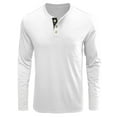 thumbnail image 4 of Frontwalk Mens Long Sleeve Comfy T Shirts Button Henley Crew Neck Pullover T Shirts Tops Slim Solid Color T-shirt with Pocket, 4 of 6