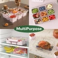 thumbnail image 6 of Divided Serving Tray with Lid and Handles 9 Compartments Snack Box Container Charcuterie Organizer Snackle Box Container for Candy,Nuts，Fruits,Snacks,3 Pack,Pink, 6 of 7