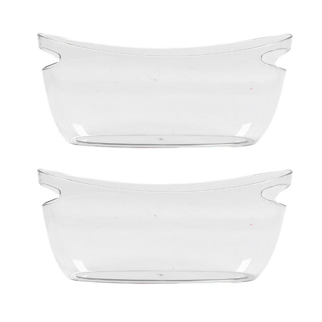 Cubos De Hielo, 2 Cubos Para Bebidas De 5 Litros, Transparentes Y Resistentes Con Cucharas Para Eventos