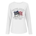 thumbnail image 4 of MEICHEN Women's Long Sleeved T Shirt American Flag 250th Anniversary 1776-2026 Sports Shirt Printed Round Neck Daily Outdoor Casual Top, 4 of 4