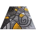 thumbnail image 2 of YHSF Modern Contemporary Area Rug for Living Room, Bedroom, and Office – Elegant Thick Carpet for Dining Room, Kitchen, & Hallways – Washable - Home Decor - Water Repellent - Yellow (5x7 Feet), 2 of 5