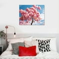 thumbnail image 4 of Nawypu  Flower Canvas Wall Art Cherry Sakura Blossom in Spring Picture Print Modern Home Decor Elegant Flowers Artwork Abstract Floral Paintings on Canvas for Bedroom Girls Room Decor, 4 of 4