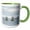 Green/White, variant on 3drose, Usa, Alaska, Artic Nwr, Polar Bear Cubs in Slushy Waters., 11oz Two-tone Red Mug