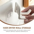 thumbnail image 3 of CTIRCHIU Wall Mounted Hair Dryer Holder, White HIPS, Space-Saving Bathroom & Bedroom Organizer, Barbershop Accessory, 16x9.4x6.6 CM, 3 of 5