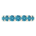 thumbnail image 2 of Dazzlingrock Collection Round Blue Topaz Anniversary Wedding Band for Women in 14K Rose Gold, Size 9.5, 2 of 4