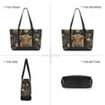 thumbnail image 6 of FORMRS Canvas Laptop Tote Bag for Women with 15.6" Computer Compartments Shoulder Handbag, Cows and Flowers, 6 of 7