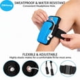 thumbnail image 3 of ZWHong Running Phone Holder, Universal Phone Armband for iPhone & Samsung, Workout Phone Holder with Arm Band, Secure Running Armband for Men & Women, Gym Exercise Phone Sleeve（blue）, 3 of 6