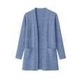 thumbnail image 2 of JWD Women's Cardigan Open Front Lightweight Cardigan Long Sleeve Cardigans with Pockets Denim Blue M, 2 of 7