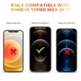 thumbnail image 2 of MyBat Pro Privacy Full Coverage Tempered Glass Screen Protector Compatible With Apple iPhone 12 Pro Max (6.7) - Black, 2 of 7