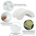 thumbnail image 3 of amdohai Memory Foam Neck Pillow Ergonomic Support White Polyurethane Arm Rest Pillow, 3 of 7