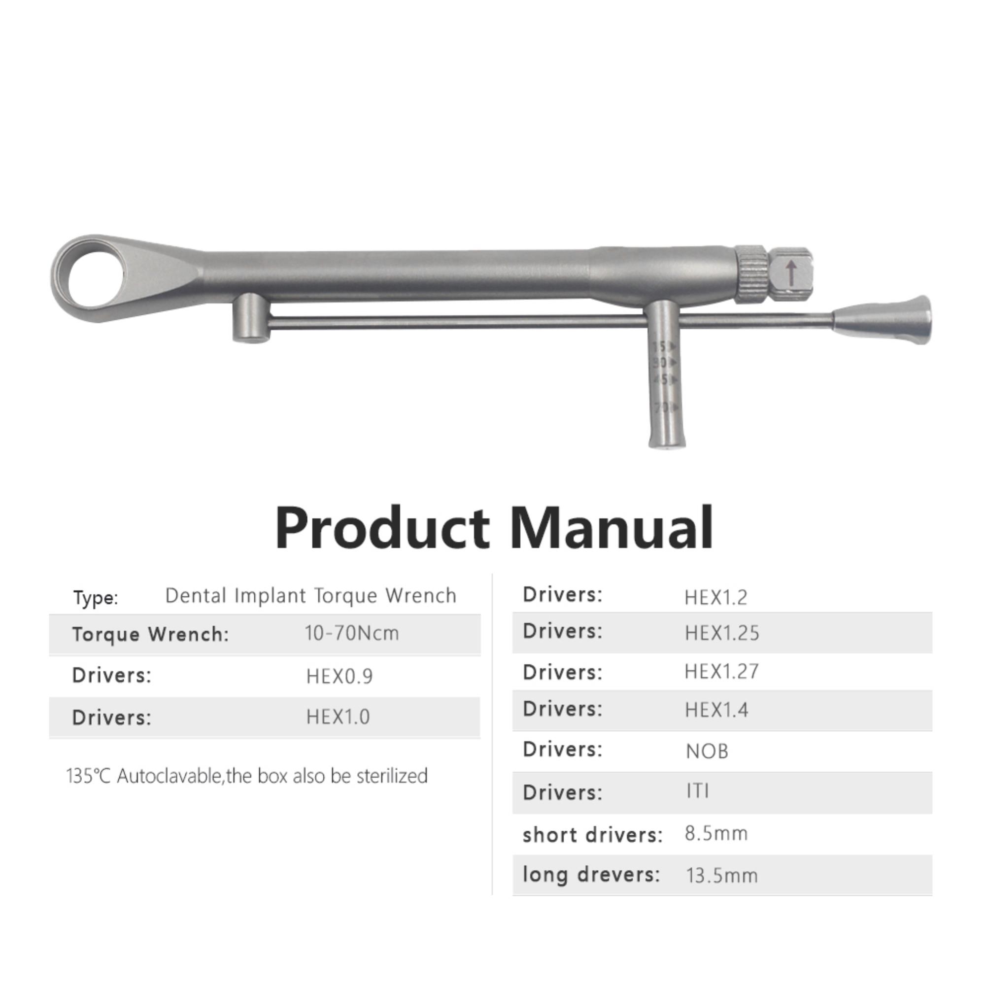Dental Implant Kit with Universal Wrench & Repair Tools - Easy to Use & Versatile - Ideal for Dentists & Oral Surgeons