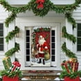thumbnail image 4 of Christmas Front Door Cover, Santa Claus Door Cover, 73 x 35 inch Santa Reindeer Hanging Cloth, Welcome Banner, Christmas Eve, Door Sign, Porch Backdrop, Photo Background, Xmas New Year Party Decor, 4 of 6