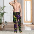 thumbnail image 2 of Rateoe Neon Mardi Gras Pattern Men’s Ultra-Soft Comfy Pajama Lounge Pants Sleepwear,Comfortable Lounge Wear,lightweight Pajamas, Casual Home Wear-XX-Large, 2 of 6