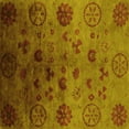 thumbnail image 1 of Ahgly Company Indoor Square Oriental Yellow Industrial Area Rugs, 3' Square, 1 of 4