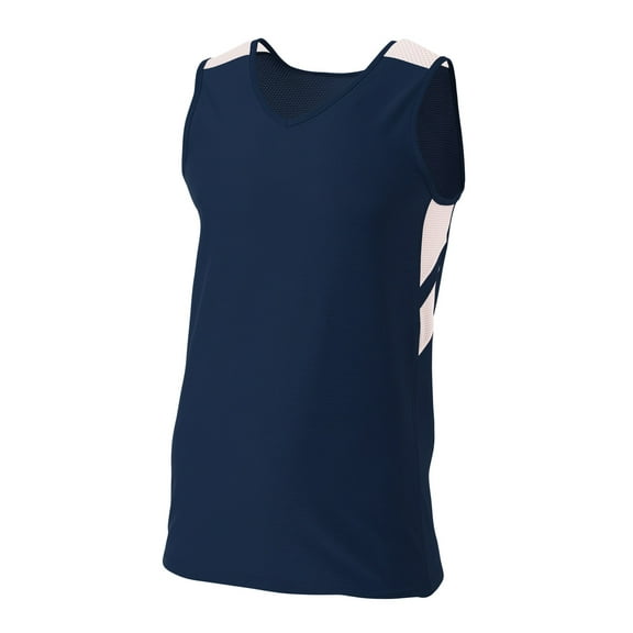 A4 NB1178 Youth Fast Break Jersey - Navy/White - M