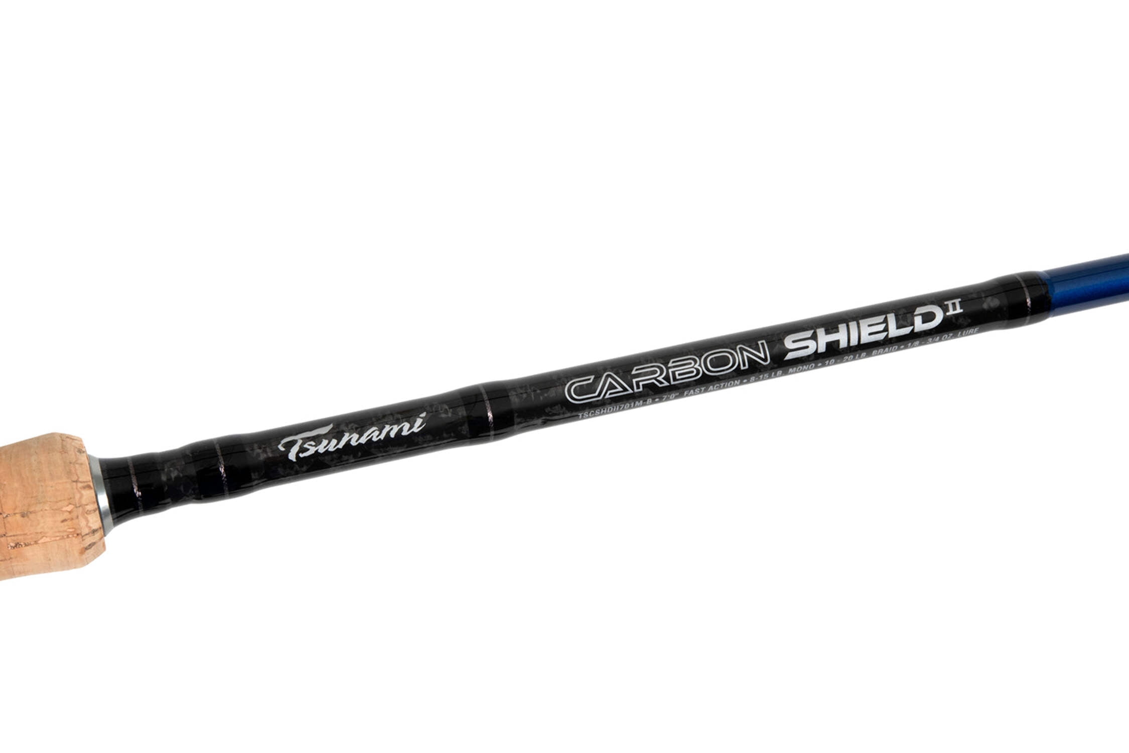 tsunami carbon shield ii slow pitch spinning rod + Shield III Combo fiber blank for unmatched power and responsiveness Tsunami Carbon Shield II Spinning