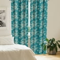 thumbnail image 2 of Ambesonne Leaf Curtains, Roses on Blossoming Branches, Pair of 28"x63", Teal Beige, 2 of 5