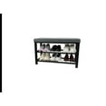 thumbnail image 4 of Nola Home Shoe Bench with Storage, 2-Tier Shoe Rack Padded Seat and Metal Frame, Grey, 4 of 6