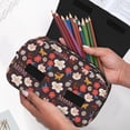 thumbnail image 6 of Rateoe To The Best Mom Pattern Double Clamshell Pen Case, Storage Organizer with Two Zipper Compartments– Holds Up to 50 Pencils & Pens, 6 of 7