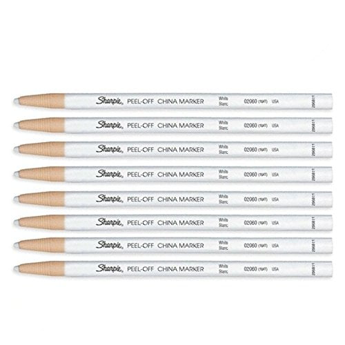 02060 8 Markers Per Order Peel-Off China Marker 164T White