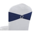 thumbnail image 5 of MDS Pack of 200 Spandex Chair Sashes Bow Ties With Buckle for Wedding - navy Blue, 5 of 5