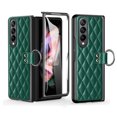 thumbnail image 1 of Allytech Galaxy Z Fold4 Case with Build-in Screen Protector, Premium PU Leather Cover with Ring Holder Shockproof Anti-Scratch Bumper Phone Case for Samsung Galaxy Z Fold4 - Darkgreen, 1 of 12