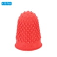 thumbnail image 3 of Uxcell Rubber Finger Tips Silicone Thumb Fingertip Protector Covers Guard Pads Thimble Grips Red Small Size 10 Pack, 3 of 5