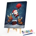 thumbnail image 2 of CNKOO Christmas Decor Santa And Animals Frameless Oil Paint By Numbers DIY Hand Painted Canvas, 2 of 9
