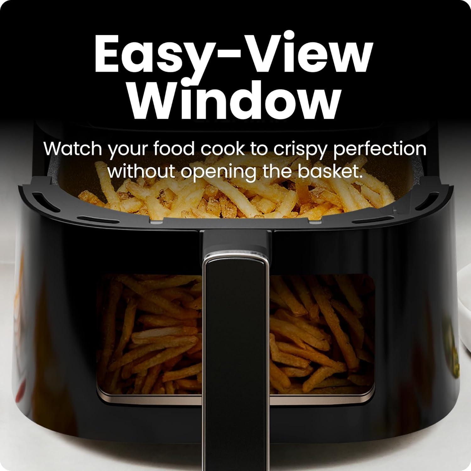 Air Fryer – 4 QT Compact Airfryer for Quick & Easy Meals, Features Hi-Fry Technology for Extra Crisp, Easy-View Window, Touch Controls with 4 Presets, Nonstick & Dishwasher Safe Basket - Black