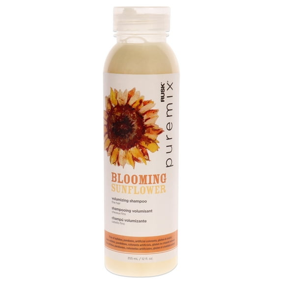 Rusk Puremix Blooming Sunflower Volumizing Shampoo - Fine Hair , 12 oz Shampoo