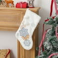 thumbnail image 2 of Christmas Socks Pocket Hanging Xmas Tree Ornament 2021 Snowflake Embroidery Pattern New Year Kids Candy Bag, 2 of 5
