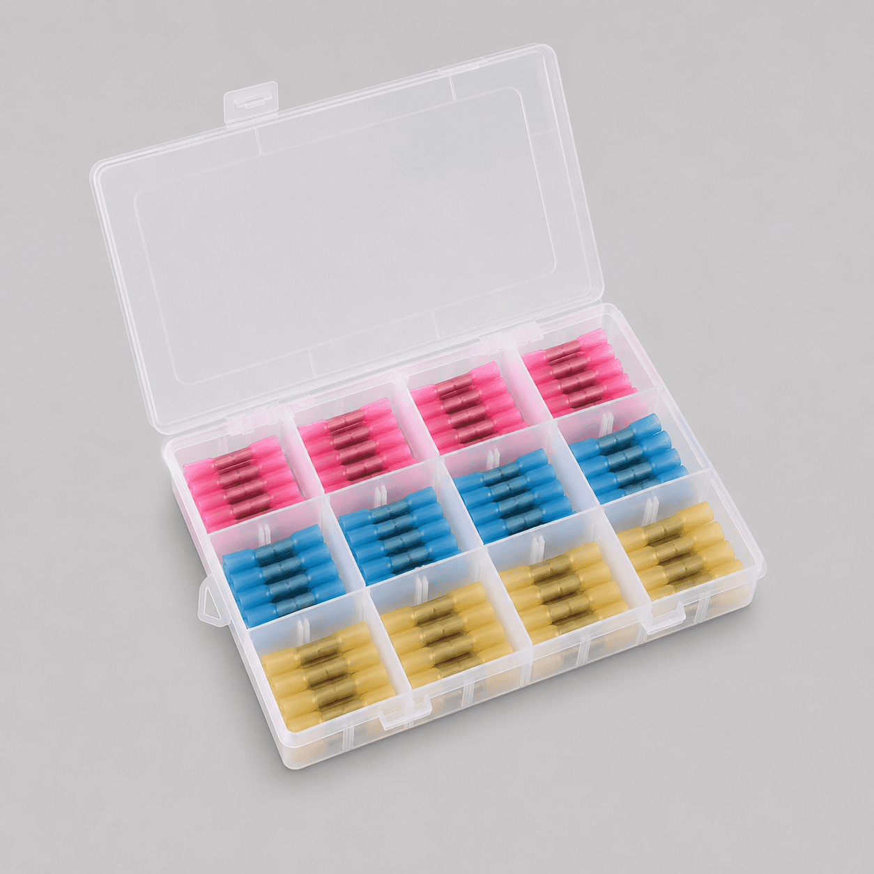 125-Piece Waterproof Wire Connector Kit with Storage Case (Red, Blue, Yellow)