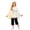 White, variant on LILIYA Skeleton Hooded Cape Pants Outfit, Halloween Cos Wear Scary Ghost Face Print Irregular Breathable Comfort 2 Piece Set for Children Stage Performances